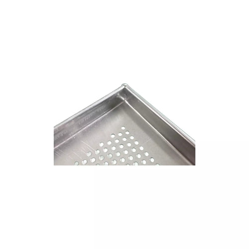 Plaque de cuisson aluminium 40/60 - perforée (3 bords)
