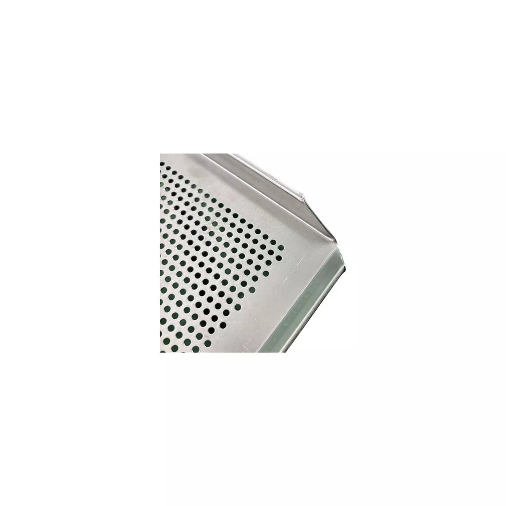 Plaque de cuisson aluminium 40/60 - perforée (3 bords)